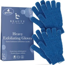 Meks Peeling Eldiveni (4 Adet, 2 Çift) - Vücut Ovma Için Ağır Duş Eldivenleri, Ölü Cildi Eksfoliye Edir
