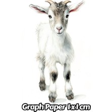 Meks Independently Published Watercolor Goat Graph Paper 1x1 Cm: 1cm Squared Grid Paper | Gift For Peopl