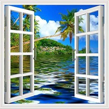 Meks Pencere Poster Duvar Kağıdı Tatil Yapışkanlı Sticker
