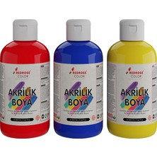 Meks Kırmızı-Mavi-Sarı Akrilik Boya 3'lü Set 3X250GR