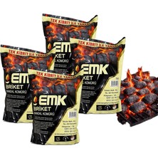 Meks Emk Briket Mangal Kömürü, Tek Kibritle Yanan, 1,8 Kg, 4 Adet