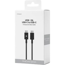 Meks Pdateknoloji 45W-5A Usb-C To Usb-C Hızlı Şarj ve Data Kablosu 1m Siyah