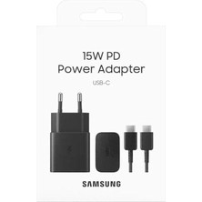 Meks Samsung 15 Watt Hızlı Şarj Seti, Type-C Adaptör ve Type-C Kablo, Siyah, EP-T1510XBEGWW