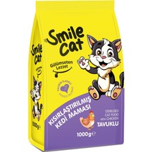 Meks Smile Cat Yetişkin Kısır Kedi Tavuklu 1 kg Kuru Mama