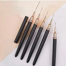 Meks Fontenay 5’li Tırnak Süsleme Nail Art Fırça Seti Siyah