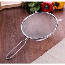Meks 18 cm Metal Saplı Kalaylı Un - Süt - Şeker - Bakliyat Süzgeci