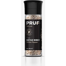 Meks Pruf Beyaz Biber Tane 60 Gr. Cam Şişe Değirmen Kapak
