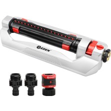 Meks Eden Büyük Avlu ve Çim Için 3 Yollu Metal Turbo Salınımlı Yağmurlama W/hızlı Bağlantı Başlangıç Set