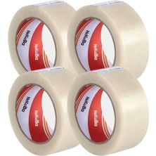 Meks Nekuba Koli Bandı 4 Adet 45X100 Şeffaf (Gergedan) En 45MM, Uzunluk Net 100 Metre, Basınca ve Gerili