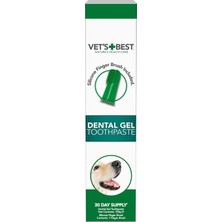 Meks Vet's Best Aloe Vera ve Nane Özlü Köpek Diş Macunu 100 gr ve Parmak Fırça