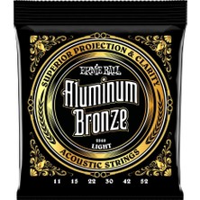 Meks Ernie Ball Hafif Alüminyum Bronz Akustik Gitar Telleri, Ölçü 11-52