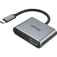 Meks Uhub Q4 Lite 4'ü 1 Arada Usb-C Hub Mst Dual Display ve Pd 100W D1049A / 4K @60Hz UHD HDMI & Full Hd