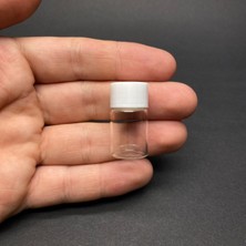 Meks 2 ml Siyah Kapaklı Şeffaf Cam Şişe, 2 cc Kapaklı Cam Şişe x 24 Adet