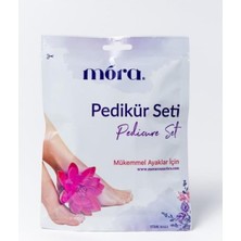 Meks Mora Pedikür Seti Içerik: 2 Adet Çorap, 1 Adet Havlu, 1 Adet Ahşap Itici, 1 Adet Törpü