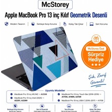 Meks Mcstorey Macbook Pro 13 Geometrik Desenli Kılıf A1706 A1708 A1989 A2159 A2251 A2289 A2338 M1 M2 Uyu
