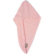 Meks Soley | Talya | Extra Yumuşak Pamuklu Saç Havlusu - Bone Pembe