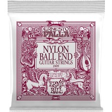 Meks Ernie Ball Ernesto Palla Klasik Gitar Telleri Siyah & Altın Ball Uçlu Naylon