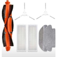 Meks Ozemtek Beyaz Mi Mop Pro (STYTJO2YM) Mi Mop P Uyumlu Ana Fırça,hepa Filtre, 3 Kollu Yan Fırça,mop P