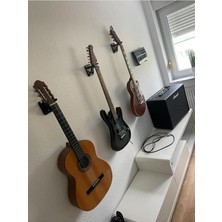 Meks Gitar Duvar Montaj Aparatı Gitar Tutucu (Civata Dahil) Siyah-Beyaz Seçenek