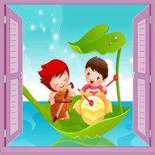 Meks Çocuk Odası Bebek Odası Pencere Poster Duvar Kağıdı Yaprak