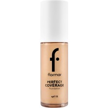 Meks Flormar Perfect Coverage Yüksek Pigmentli & Yarı Parlak Bitişli SPF15 Fondöten
