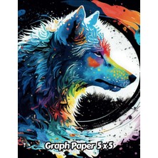 Meks Abstract Wolf Graph Paper 5x5: 5 Squares Per Inch Grid Paper | Gift For People Who Love Forest Anim