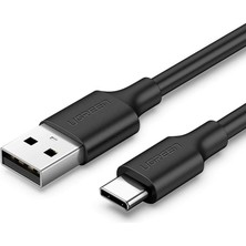 Meks Ugreen USB Type-C Şarj ve Data Kablosu, Siyah, 1.5 Metre