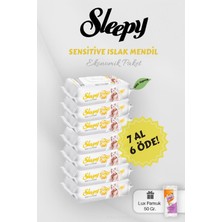 Meks Sleepy Sensitive 90' Lı Islak Mendil 7 Al 6 Öde Hediyeli
