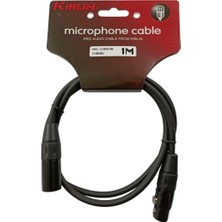 Meks Kirlin MPC-470 1m. Mikrofon Kablosu 1 Metre Xlr Di̇şi̇ -Xlr Erkek