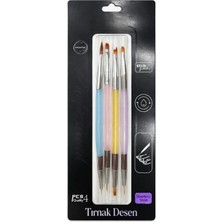 Meks Fontenay Tırnak Desen Fırçası Nail Art Fırça Tırnak Süsleme Fırça Seti NO:2392 Renkli