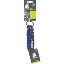 Meks M-Pets Hiking Reflektörlü Soft Boyun Tasmasi Blue (S)