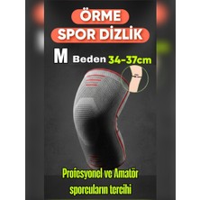 Meks M Beden 1 Li 3D Örme Sporcu Dizlik – Ağrı Azaltıcı, Diz Koruyucu Nefes Alabilir, Kompresyon Destekl