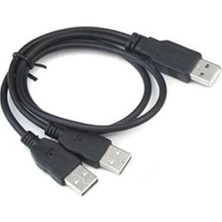 Meks Lunatic 2249 USB 70 cm Y Kablo Harici HDD Hard Disk Power Data Kablosu USB 2.0 Y Kablo Harici HDD H