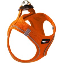 Meks Leon Pet Air Mesh Neon Turuncu Göğüs Tasması Xlarge
