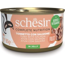 Meks Schesir Jöle Içinde Ton Balıklı ve Somonlu Kedi Konserve Maması 85GR
