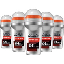 Meks L’oréal Paris Men Expert 5'li Invincible Anti Perspirant Roll On Deodorant Seti (5 x 50 Ml)
