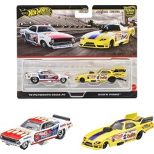 Meks 1:64 Hot Wheels Premium Car Culture 2'li Paket 72 Plymouth Cuda Fc - Rob'n Pinks JBL01
