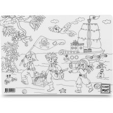 Meks Akademi Çocuk Funny Mat - Korsan 25X35CM - Yeni