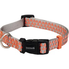 Meks Beeztees Köpek Boyun Tasması, Açık Gri Turuncu, 48-70CM