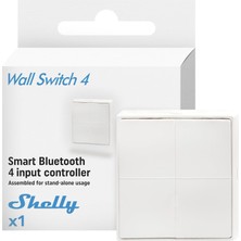 Meks Shelly Blu Wall Switch 4 Stand-Alone – Bluetooth Şalter, Kablosuz, Uzaktan Kumanda, Çoklu Tıklama,