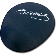 Meks Lunatic LN-1881 Atatürk Imzalı Siyah Ergonomik Suya Dayanıklı Bileklikli Mouse Pad