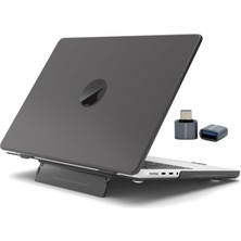 Meks Mcstorey Macbook Air 13 Inç (13.6) Kılıf M2 / M3 / M4 Uyumlu – Standlı Mat Şeffaf Sert Pc Hardcase