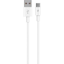 Meks Ttec Type-C USB 2.0 5A Süper Hızlı 1m Şarj Kablosu, Beyaz