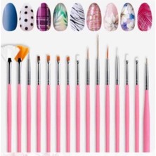Meks Nail Art 15'li Tırnak Süsleme Fırça Seti