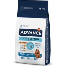 Meks Advance Yetişkin Orta Irk Tavuklu Köpek Maması, 14 kg