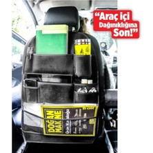 Meks Automix Koltuk Arkası Kalın Süet Kumaş Organizer A Kalite Siyah