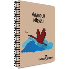 Meks Faber-Castell Anadolu Mirası Spiralli Defter, A4, 100 Yaprak, 70G Kağıt, Kareli, Dayanıklı Kapak, K