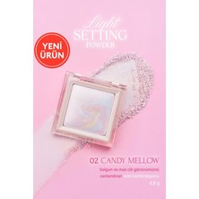 Meks Clio, Ton Eşitleyici & Sabitleyici, Ince Yapılı, Işıltılı Pudra Light Setting Powder 02 Candy Mello
