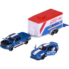 Meks Majorette Race Trailer Ford F-150 Raptor & Mustang Gt