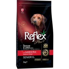 Meks Reflex Plus Büyük Orta Irk Kuzulu Yaşlı Köpek Maması 3 kg